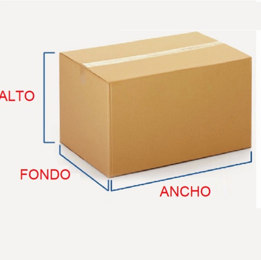Medidas de una caja de embalaje