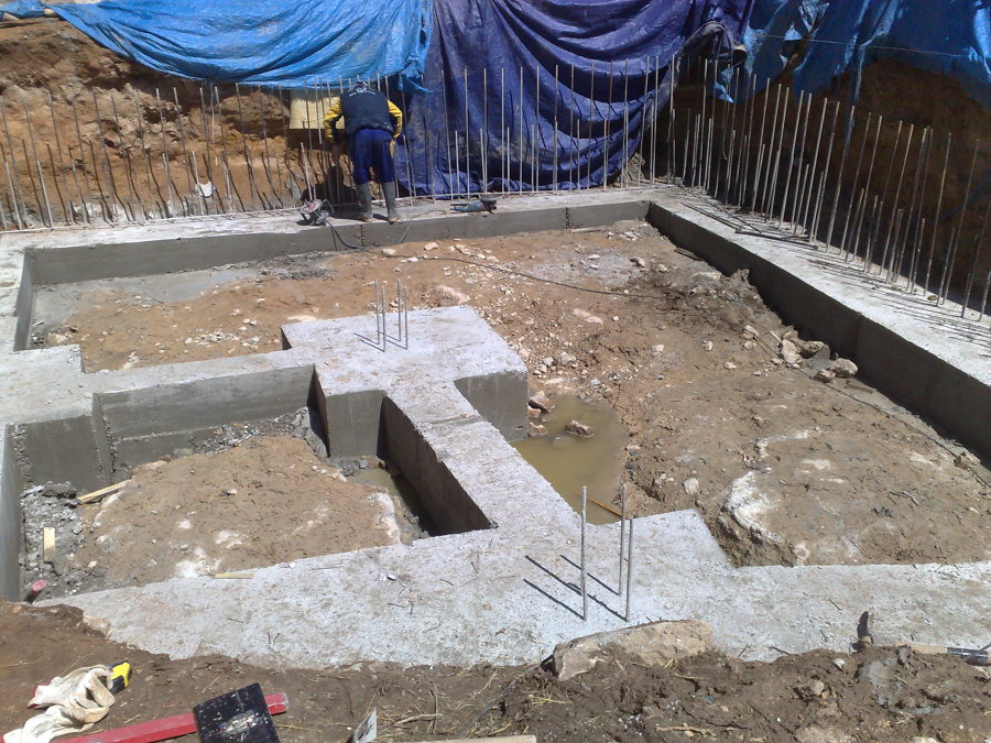 zapata de hormigón armado