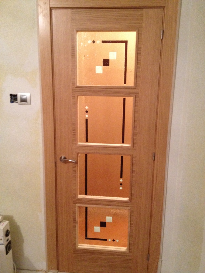 PUERTA ROBLE CRISTALES FUSIN