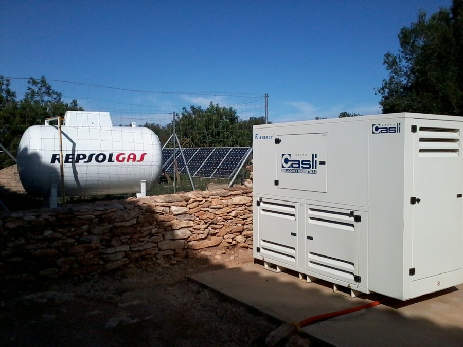 instalacion híbrida para vivienda particular (propano-renovables)