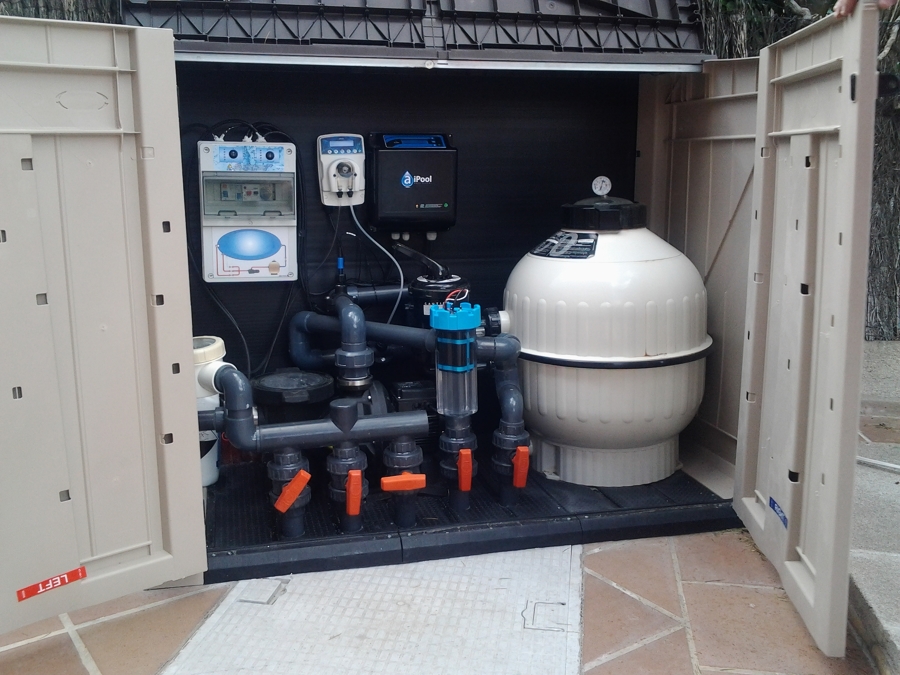 Caseta depuradora abierta 