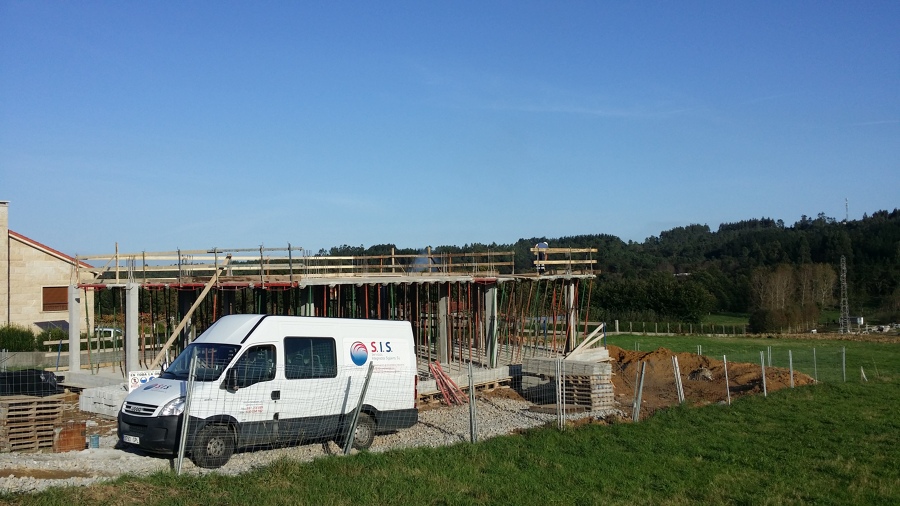 Forjado de planta vivienda unifamiliar