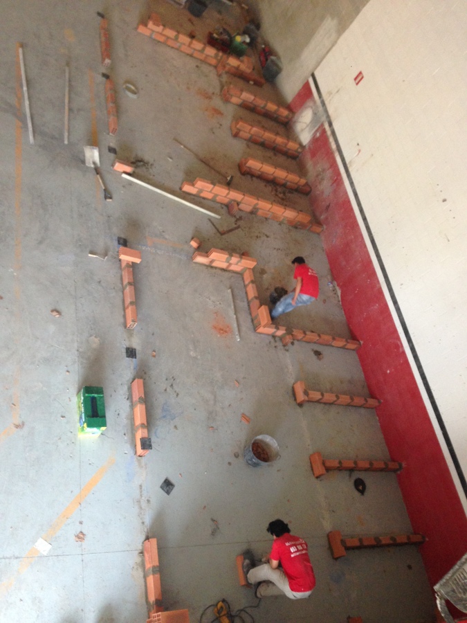 Construcción de vestuarios