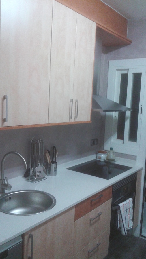 Cocina revestida de Microcemento
