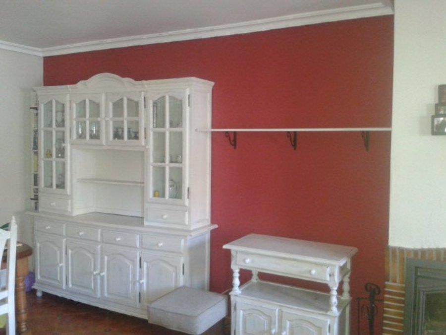 Salón con muebles efecto empolvado