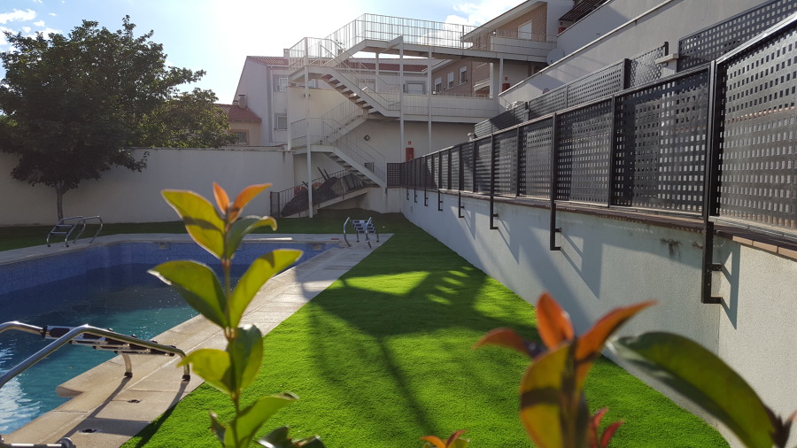 Instalación de 150m2 de cesped artifcial modelo Diamante