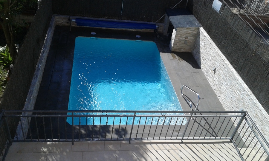 PISCINA de obra con DEPURADORA elevada