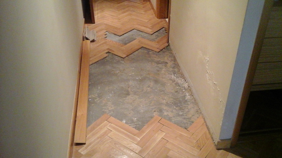 reparacion de suelo roble espiga