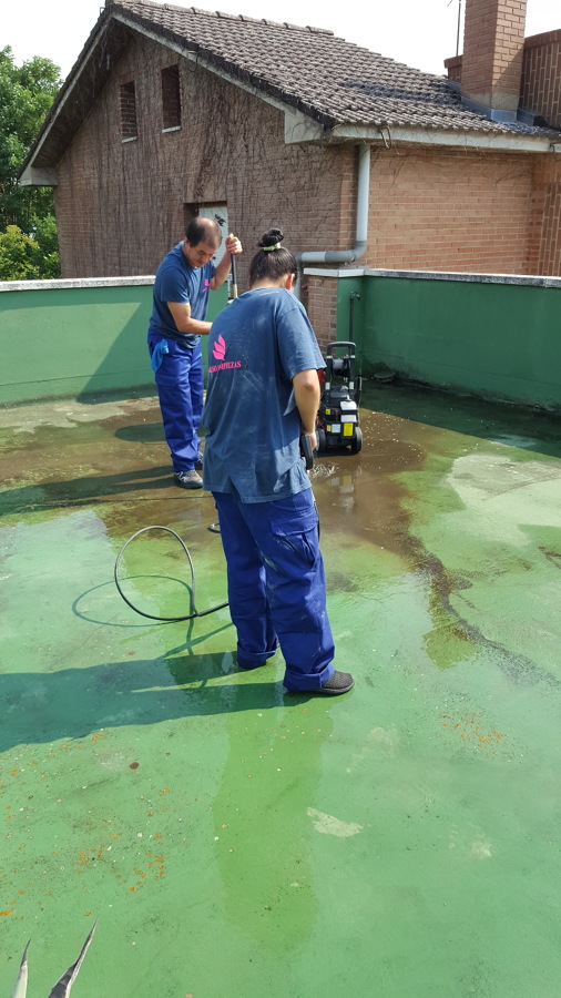 Limpieza de Patio Con Hidrolimpiadora 