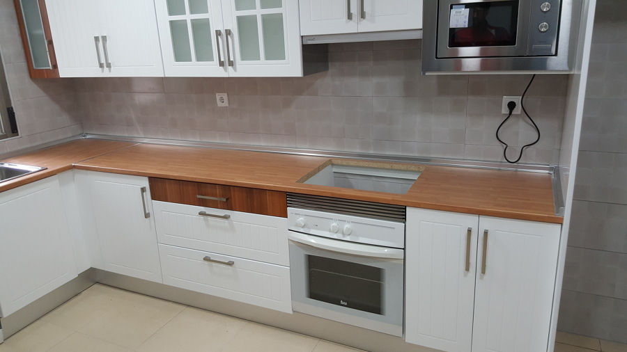 cocina lacada blanca diseño