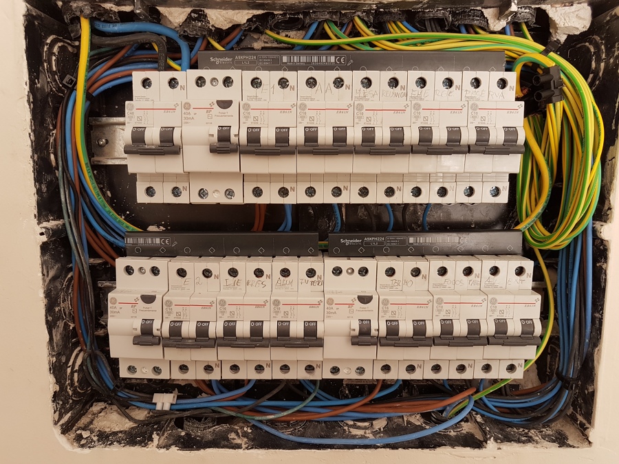 Cuadro de mando y protección en local comercial.