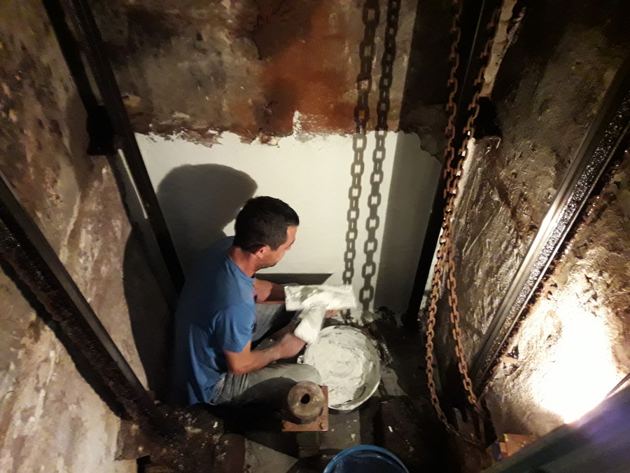 Impermeabilizacion fosa ascensor