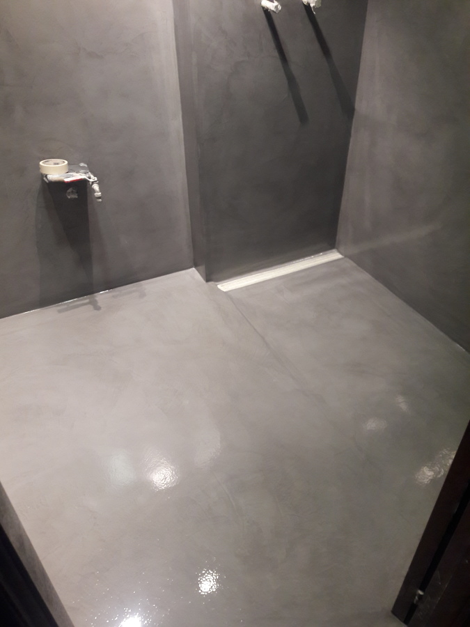 Plato ducha  microcemento  baño