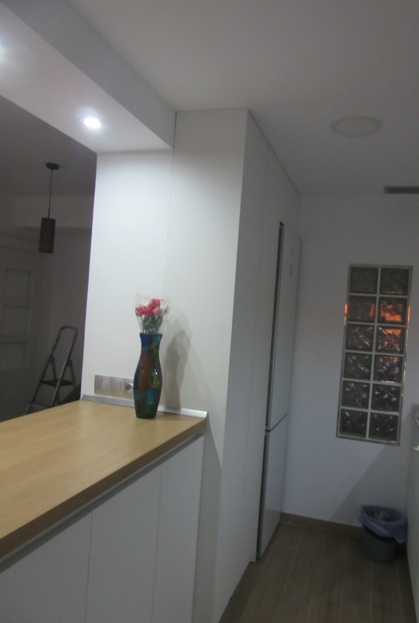 Cocina y barra americana.