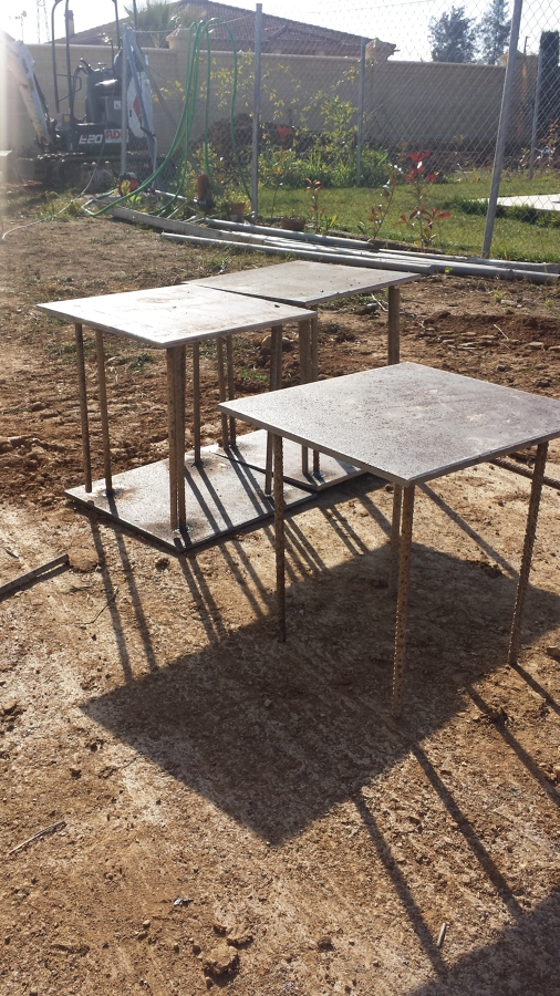 soportes para pilares de la estructura