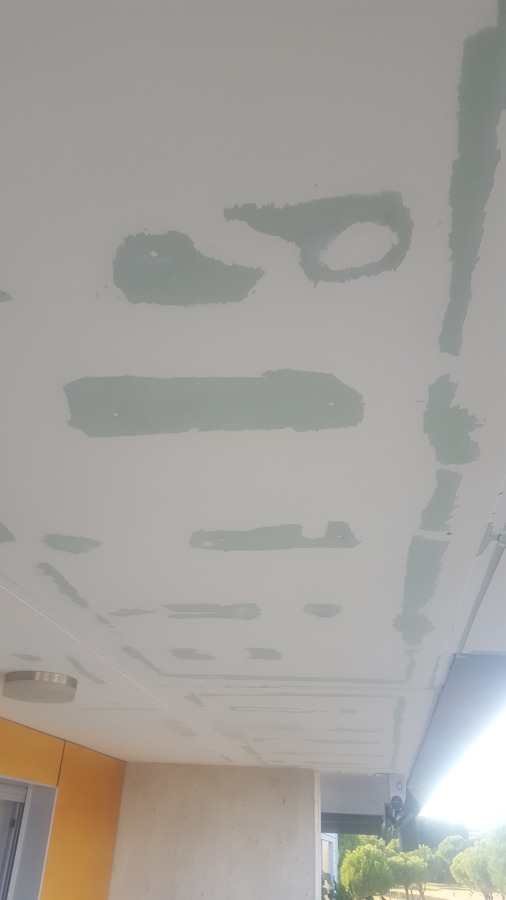 Reparación de techo de terraza en pladur
