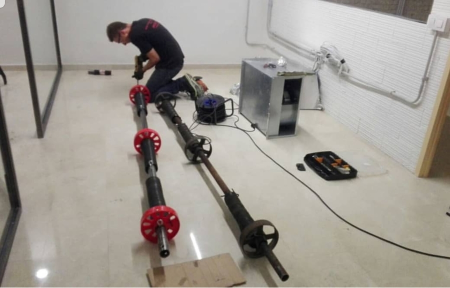 Preparación del nuevo eje