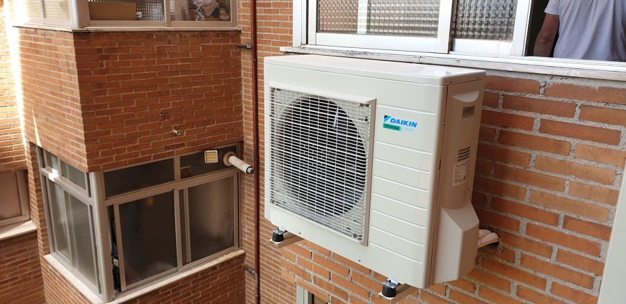 Climatizacion en curso de un  piso en Madrid