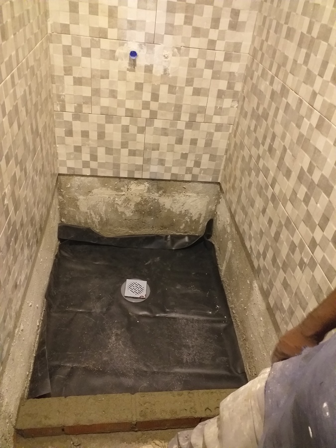 Plato de ducha de obra el antes