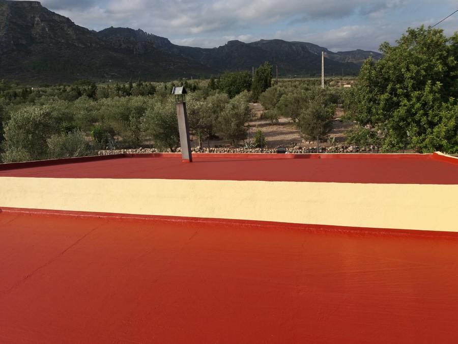 Pintado con pintura impermeabilizante con fibra