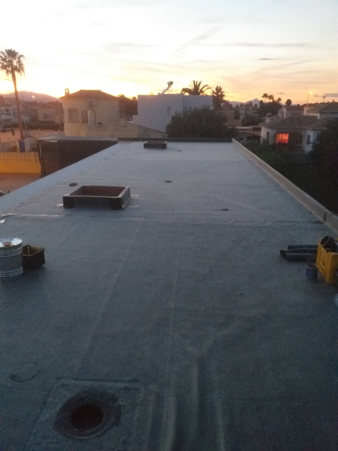 Cubierta hecha con epdm en vergel-Alicante