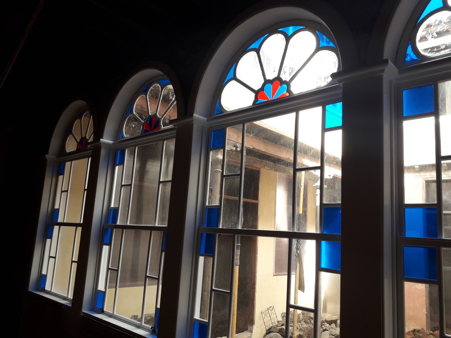 Vidriera restaurada en Casona del S XVII La Laguna