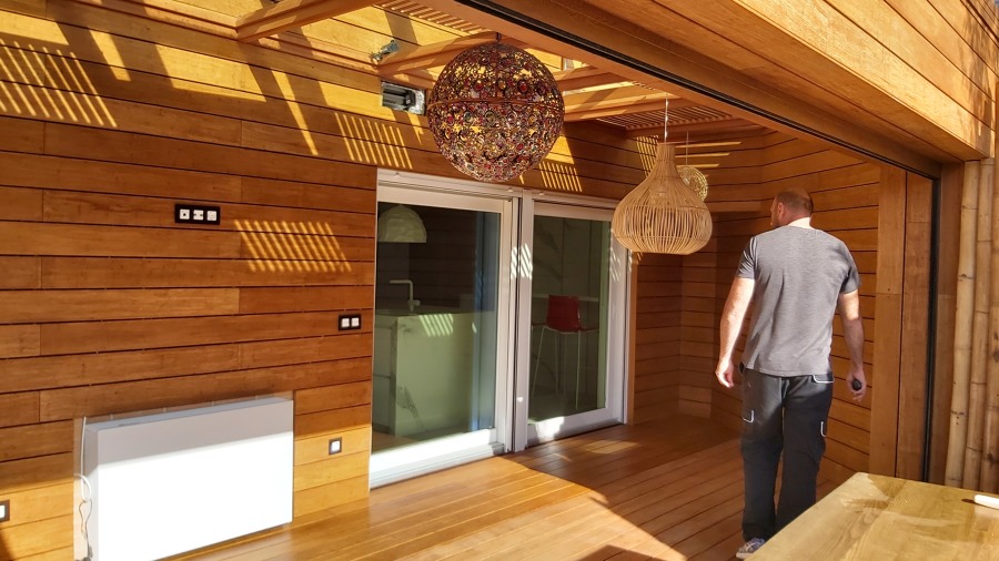 Paredes forrado de Bambú