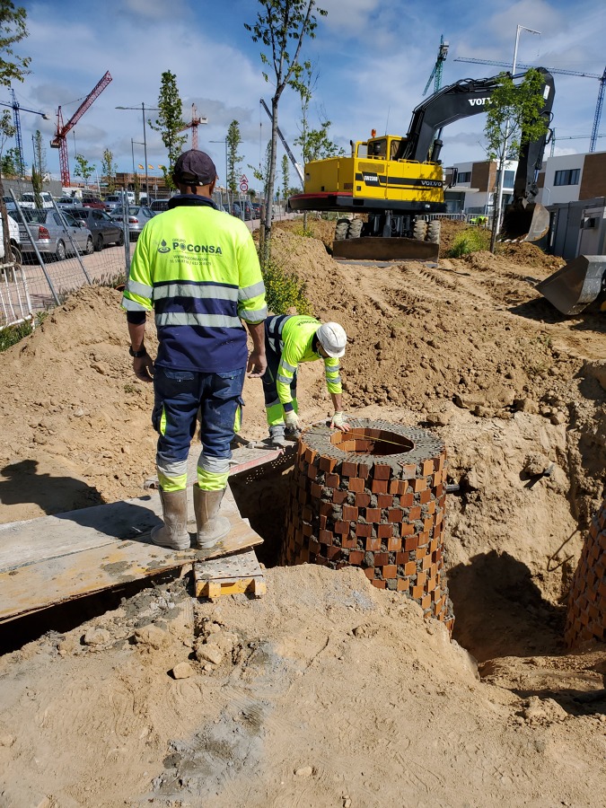 Obra de poceria, en Boadilla del monte para constructora