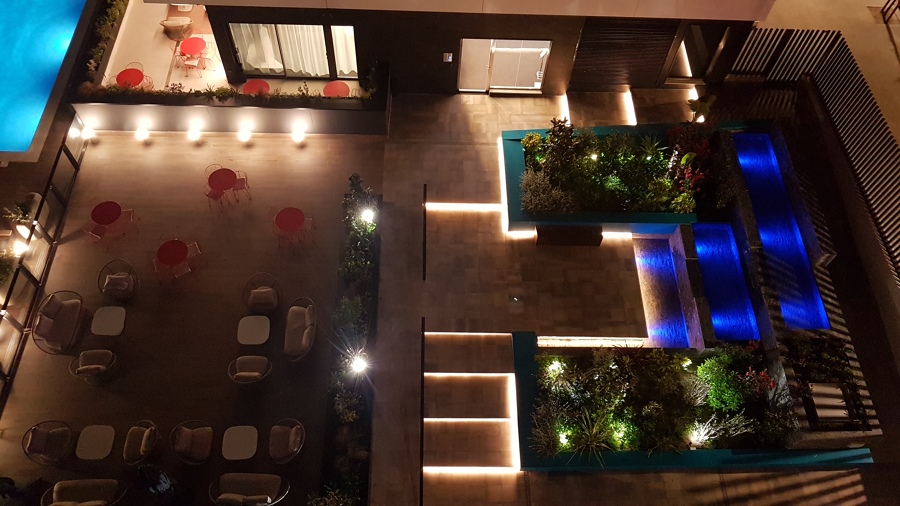 Iluminación exterior zona comunitaria