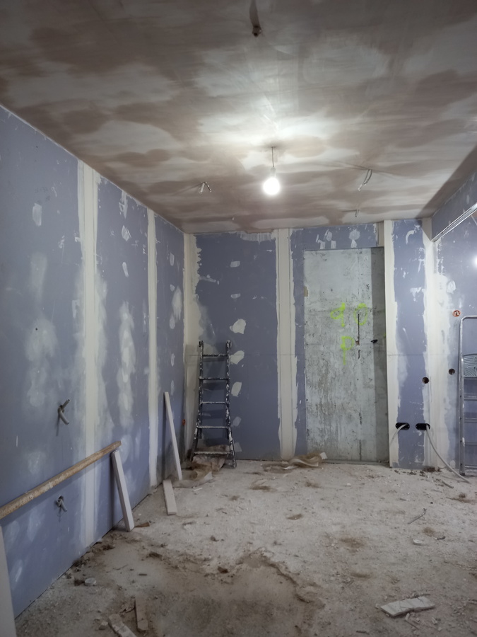 Paredes de pladur y techo escayola