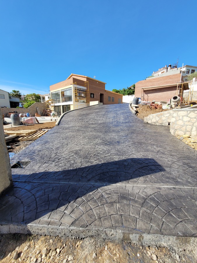 Acceso de parking en abanico