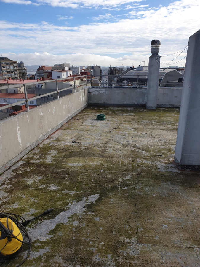 Terraza en malas condiciones