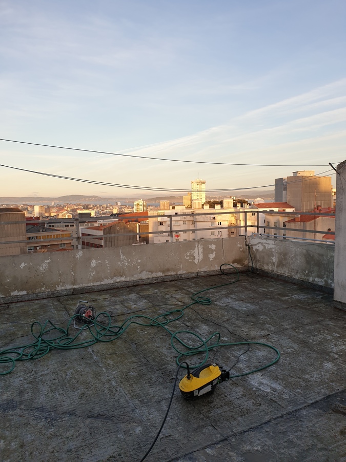 Terraza en malas condiciones