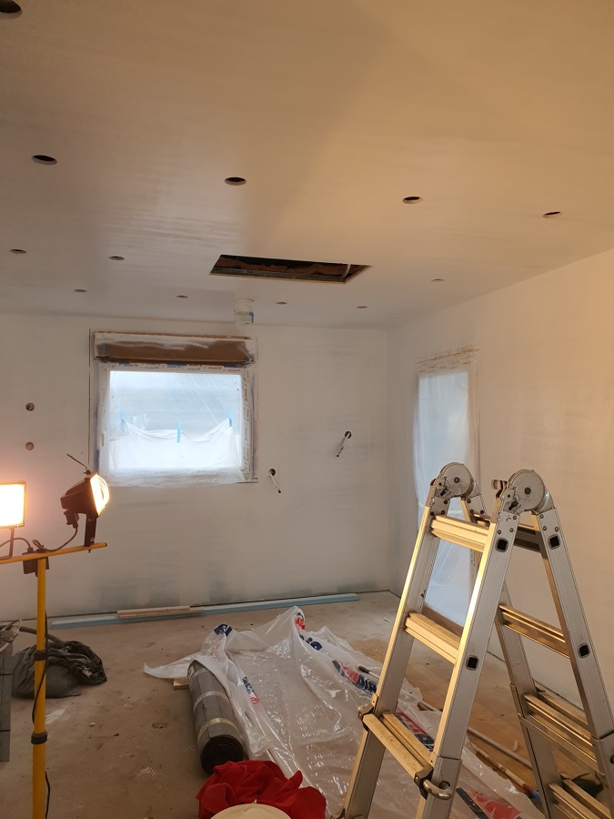 Colocación de pladur y pintado