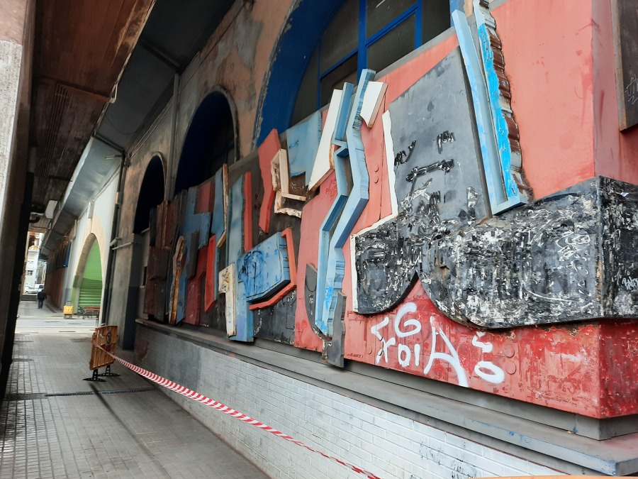 Cepillado panel euskotren por oxido