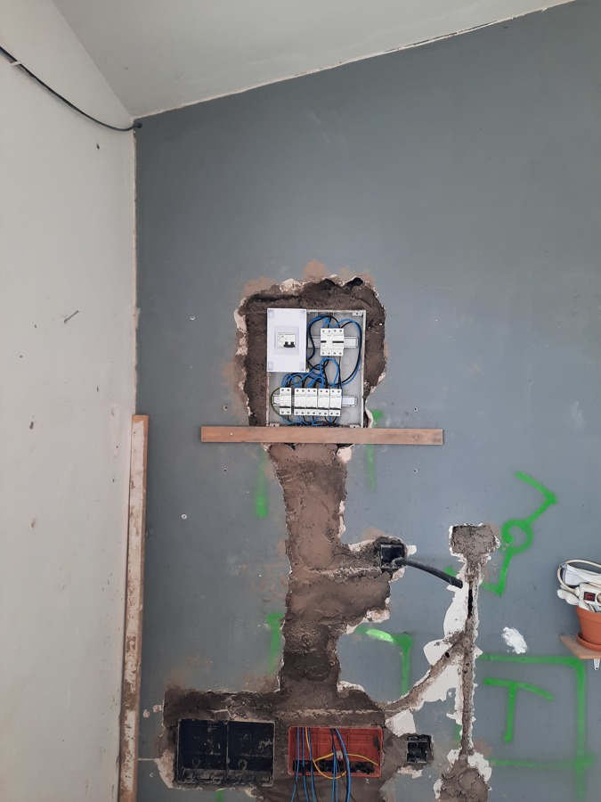 Proceso de colocación de cuadro