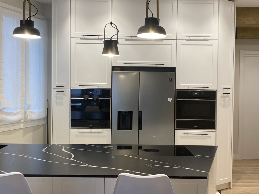 cocina roble patina lacada