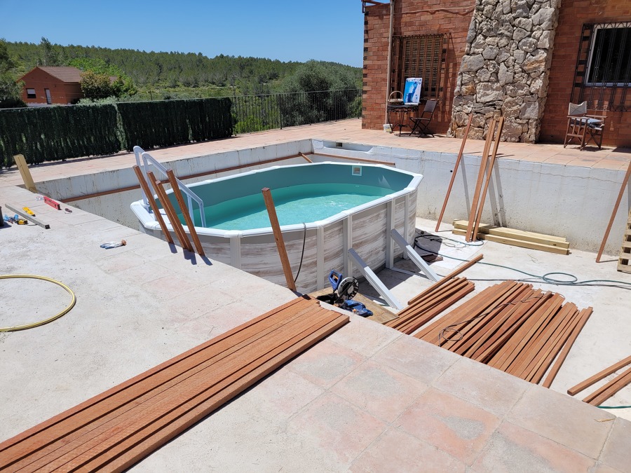 Comienzo de instalación tarima