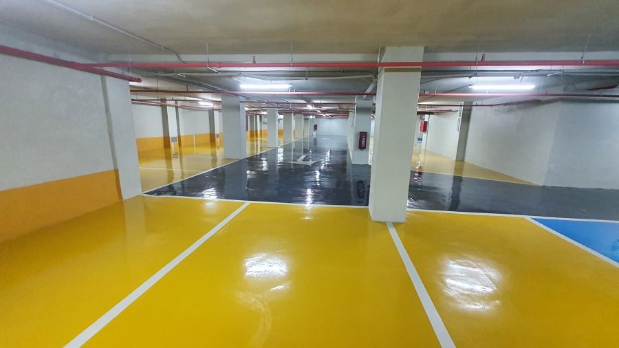 Garaje con resina epoxi