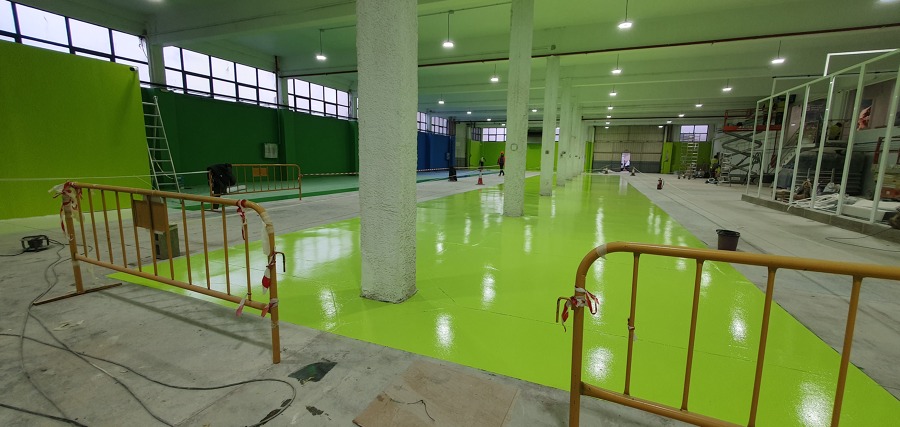 Garage con resina epoxi