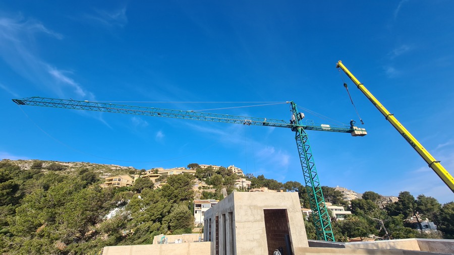 Desmontaje de grua torre