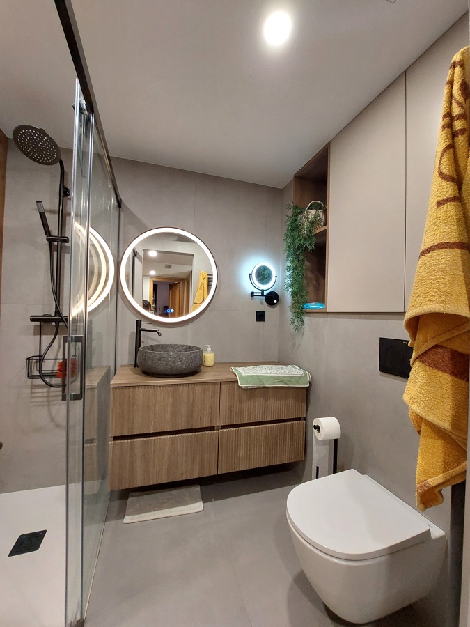 Reforma baño diseño industrial