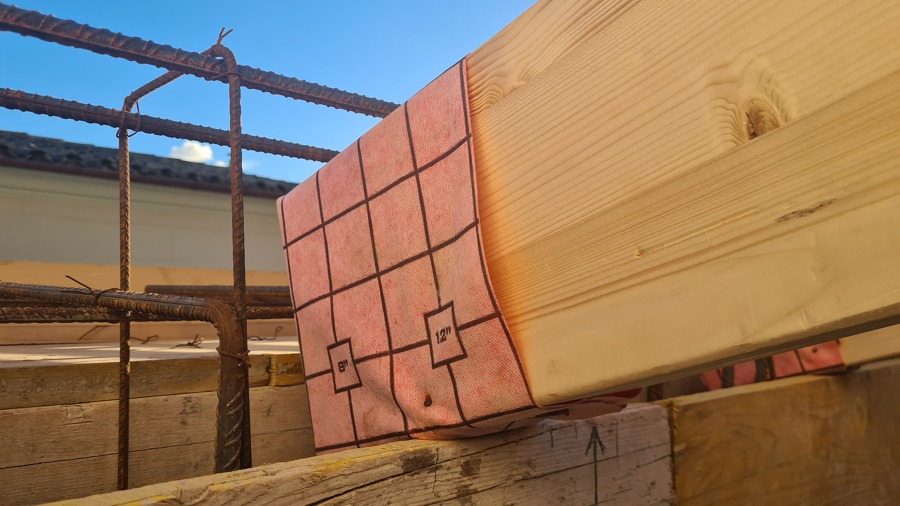 Detalle estructural madera y hormigón