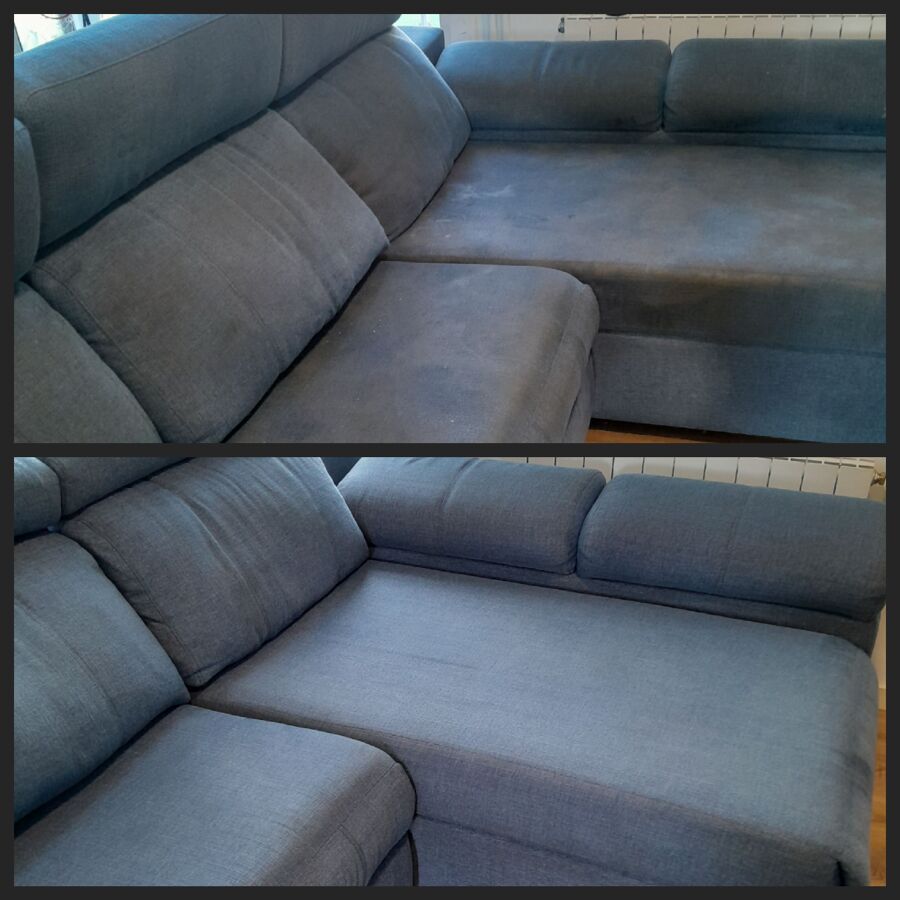 Limpieza de sofá – antes y después
