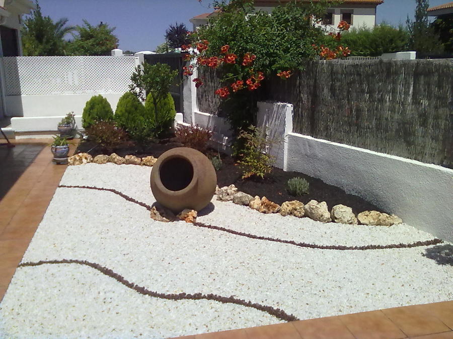 Decoración con grava