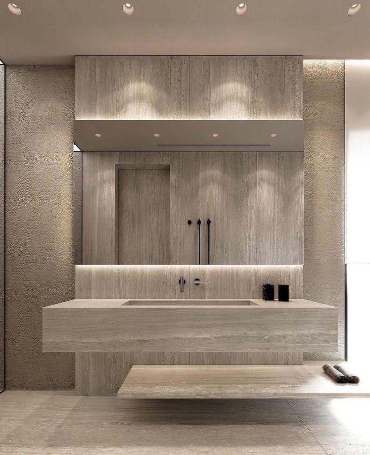 Baño en Travertino – Reforma Completa