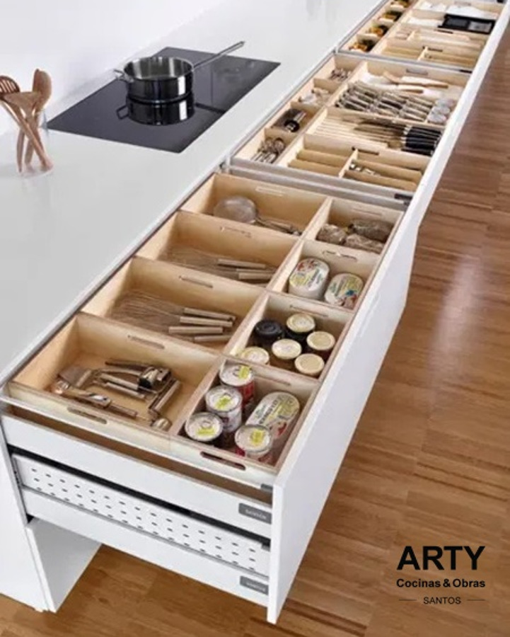 Cajones de almacenaje de cocina Santos