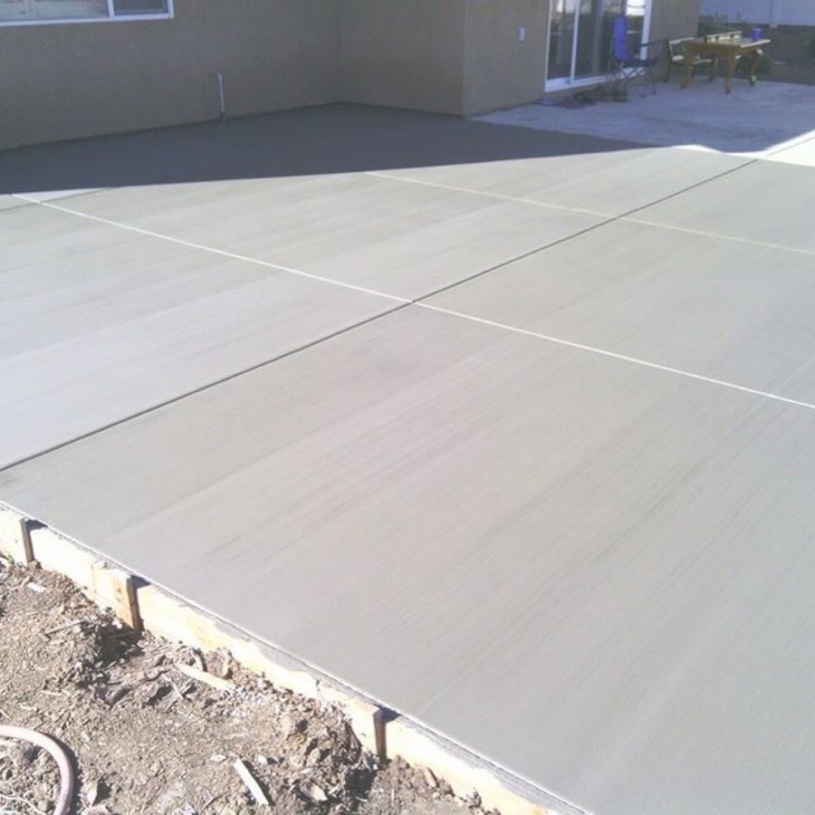 hormigon semi pulido en patio