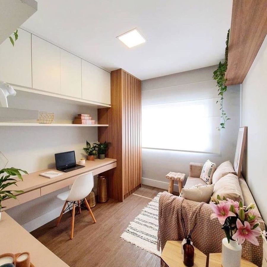 Mueble Salón Moderno Chapa De Madera Natural y Lacado