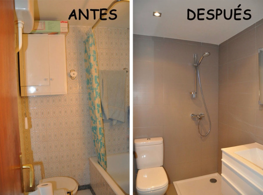 Baño antes y después